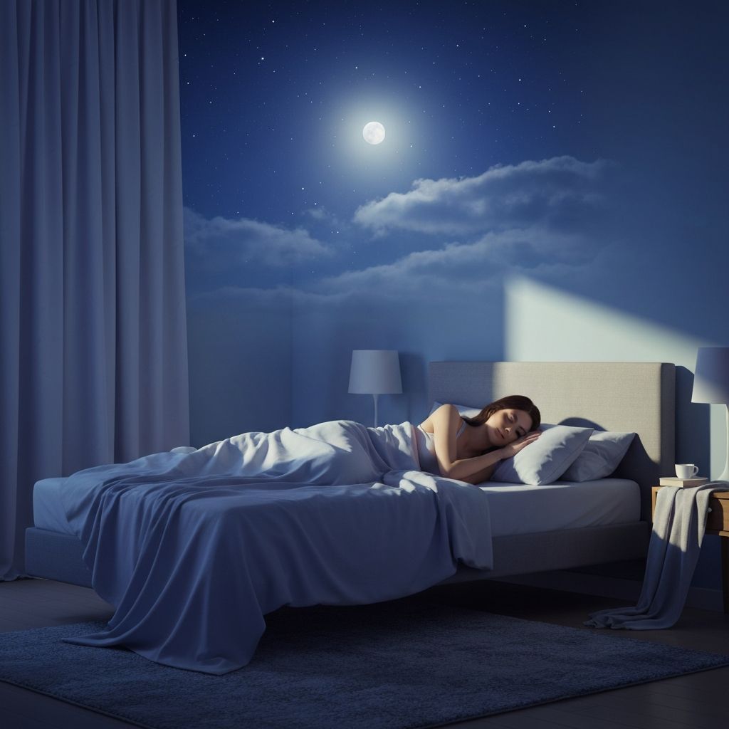 Спокойна нощ със звездно небе, атмосфера на мир и отдих